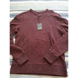 MENS GOODMAN BRAND VARSITY SLIM FIT LIGHTWEIGHT SPLIT CREW NECK SWEATSHIRT RED S